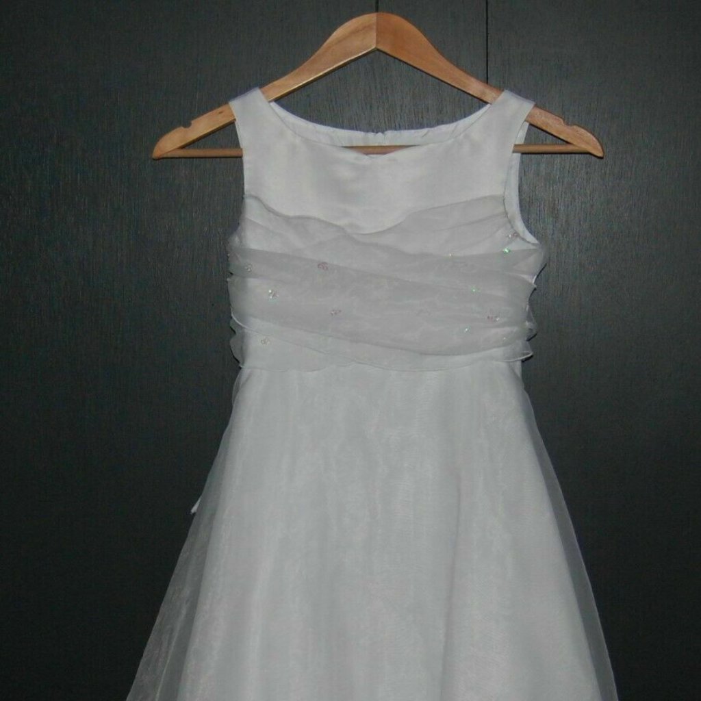 Nwt Bonnie Jean White Fancy Party, Wedding Dress